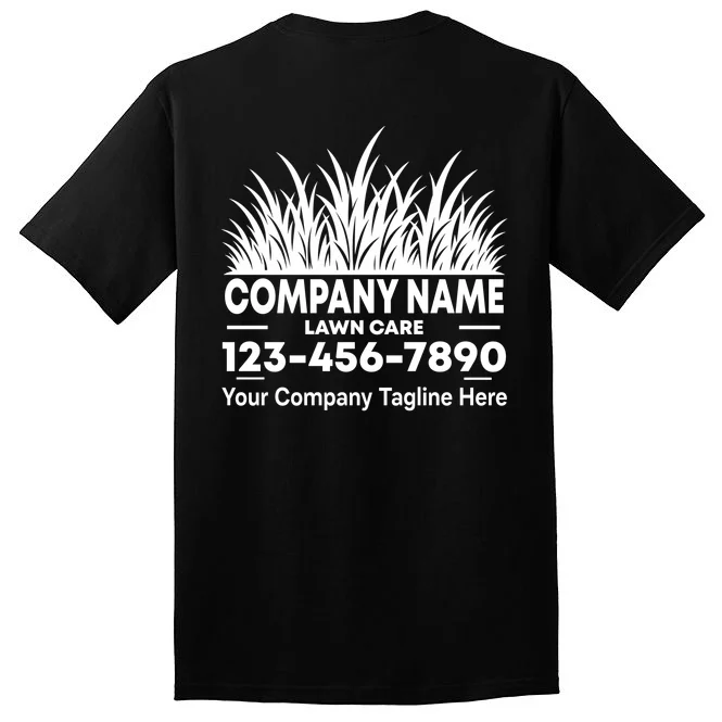 Custom Lawncare Personalized Tall T-Shirt - Back