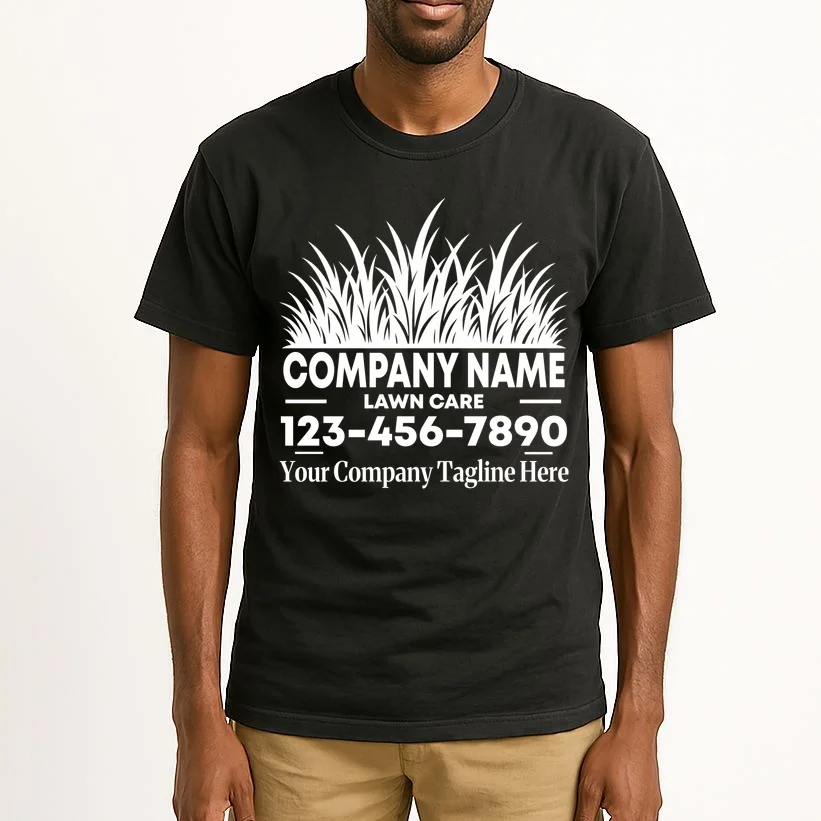Custom Lawncare Personalized Tall T-Shirt - Front 1