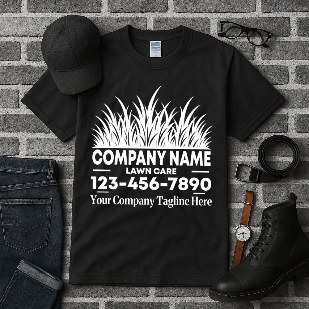 Custom Lawncare Personalized Tall T-Shirt - Front 2