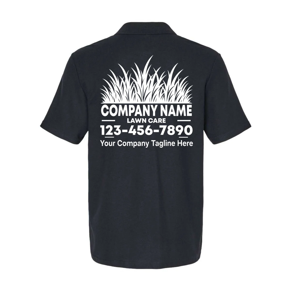 Custom Lawncare Personalized Men's Polo - Back