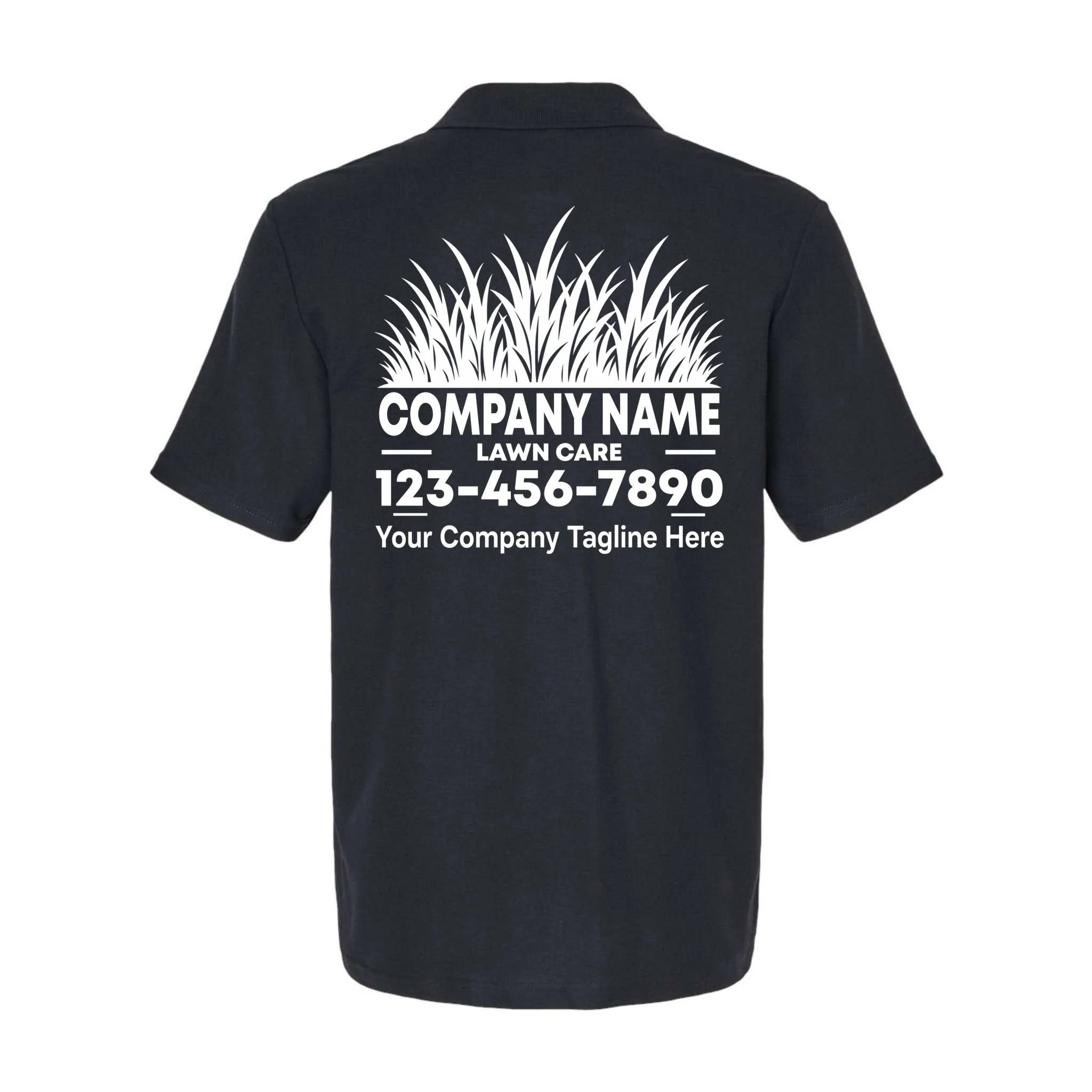Custom Lawncare Personalized Men's Polo - Back