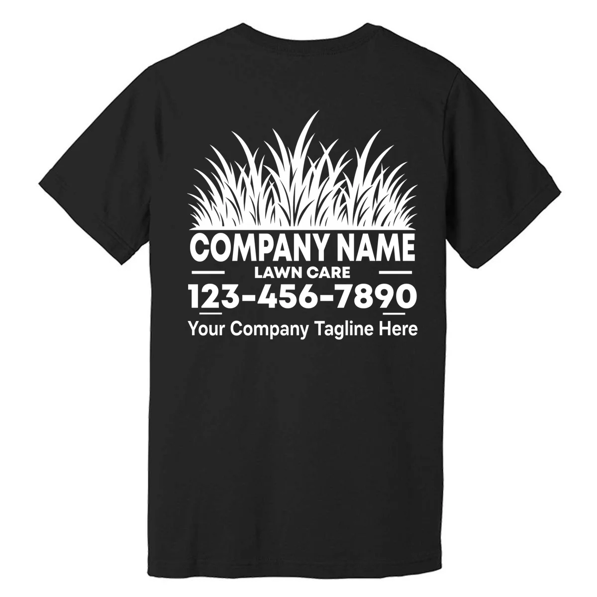Custom Lawncare Personalized T-Shirt - Back