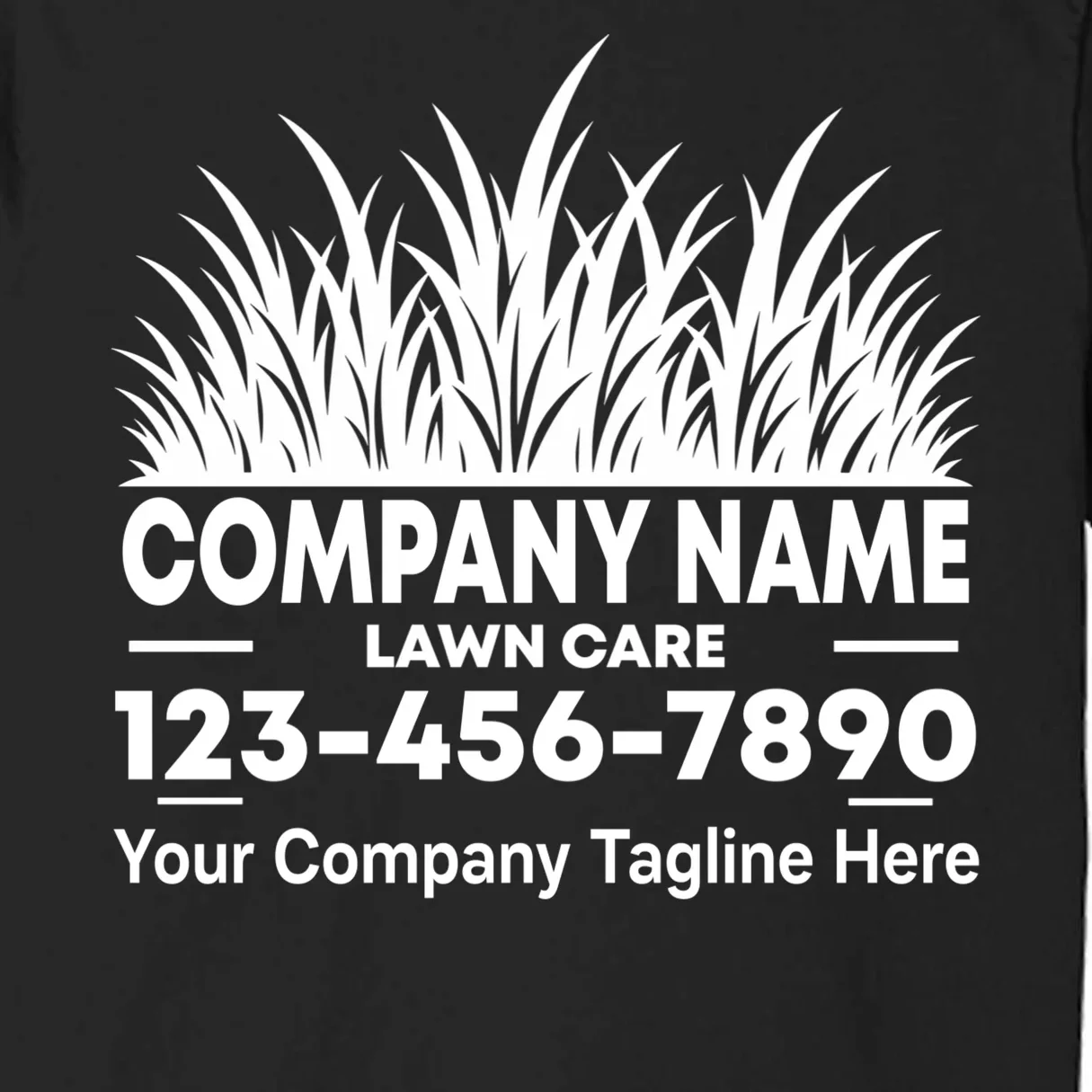 Custom Lawncare Personalized Bella+Canvas Men's T-Shirt - Back - Close-up