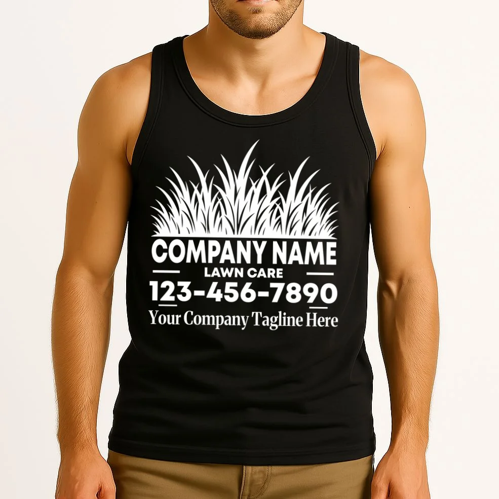 Custom Lawncare Personalized Tank Top - Front 2