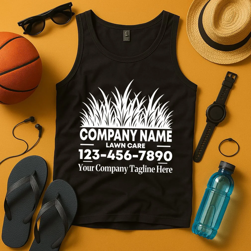 Custom Lawncare Personalized Tank Top - Front 3