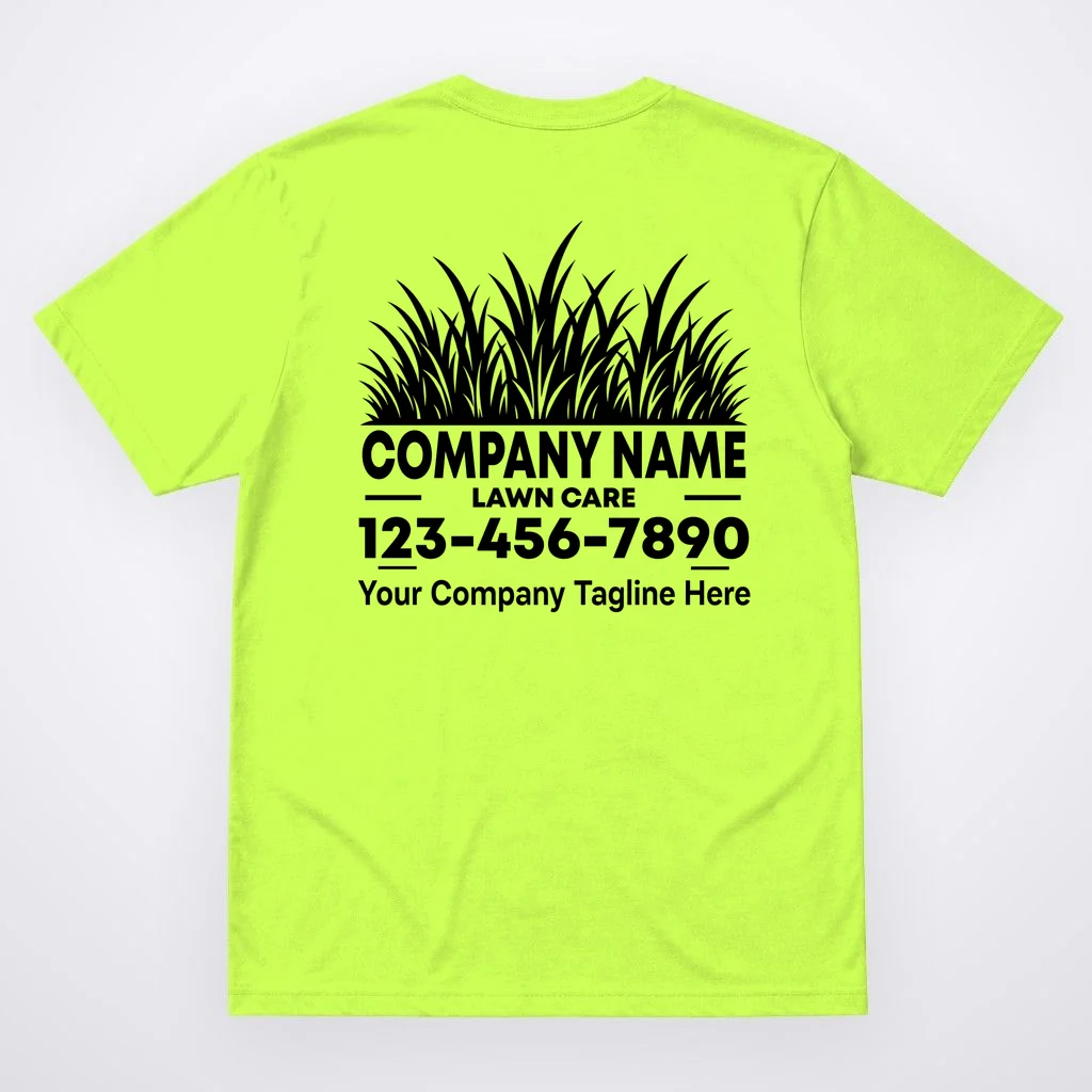 Custom Lawncare Personalized T-Shirt - Back