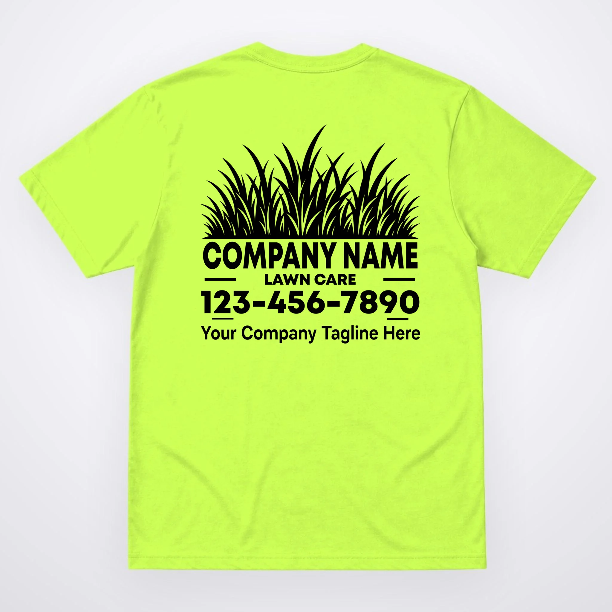 Custom Lawncare Personalized Men's T-Shirt - Back