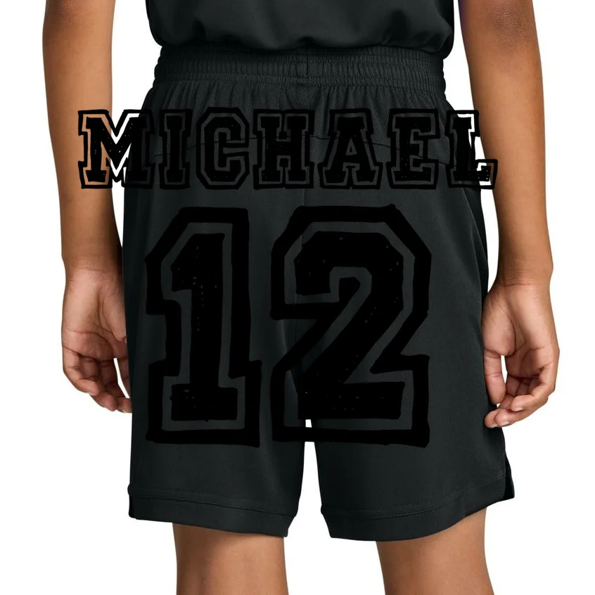 Cousin Squad Custom Name And Number Kids Shorts - Back 1