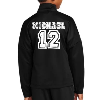 Cousin Squad Custom Name And Number Kids Jacket - Back - Close-up