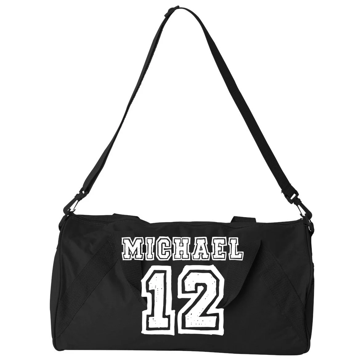 Cousin Squad Custom Name And Number Duffel Bag - Back - Close-up