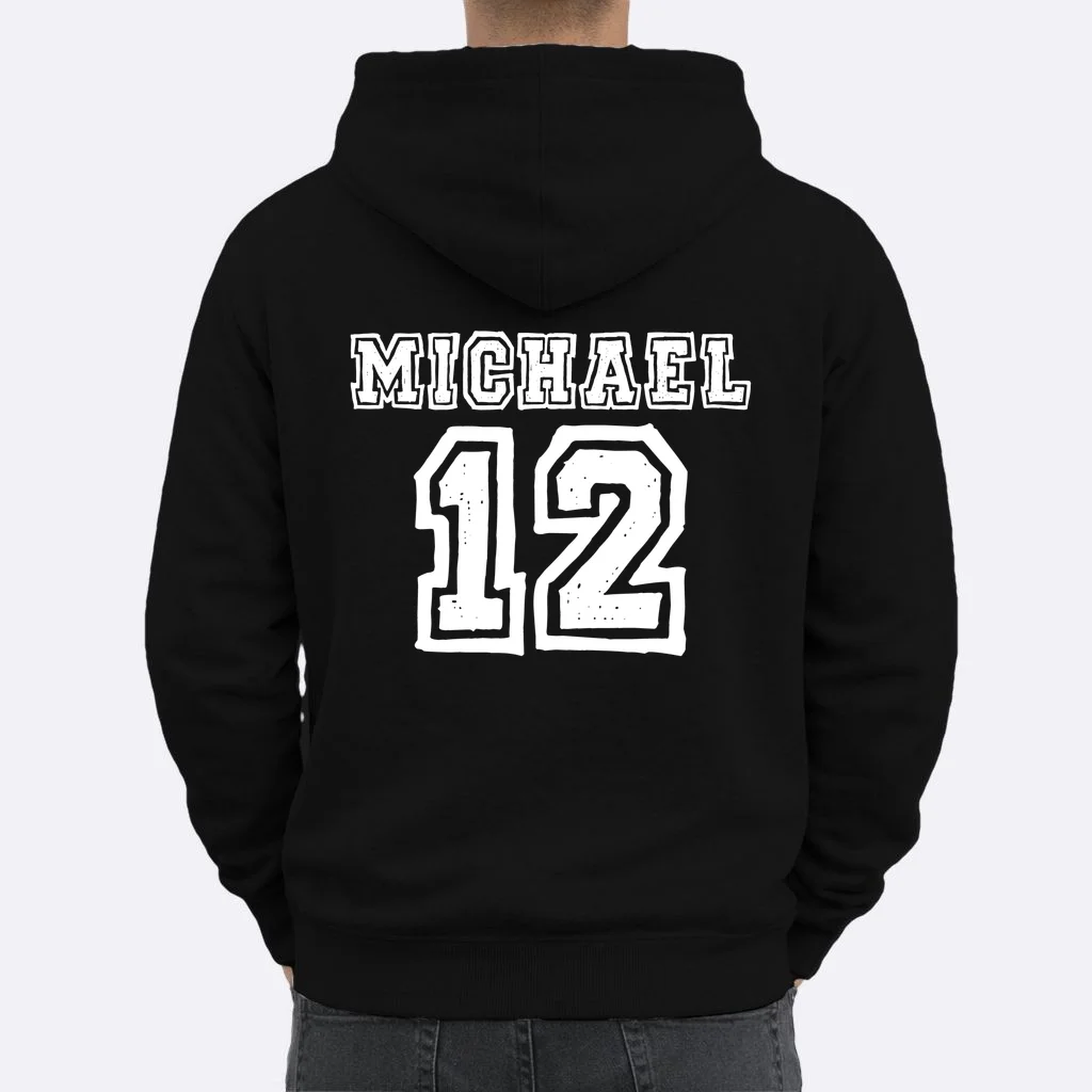 Cousin Squad Custom Name And Number Hoodie - Back 1