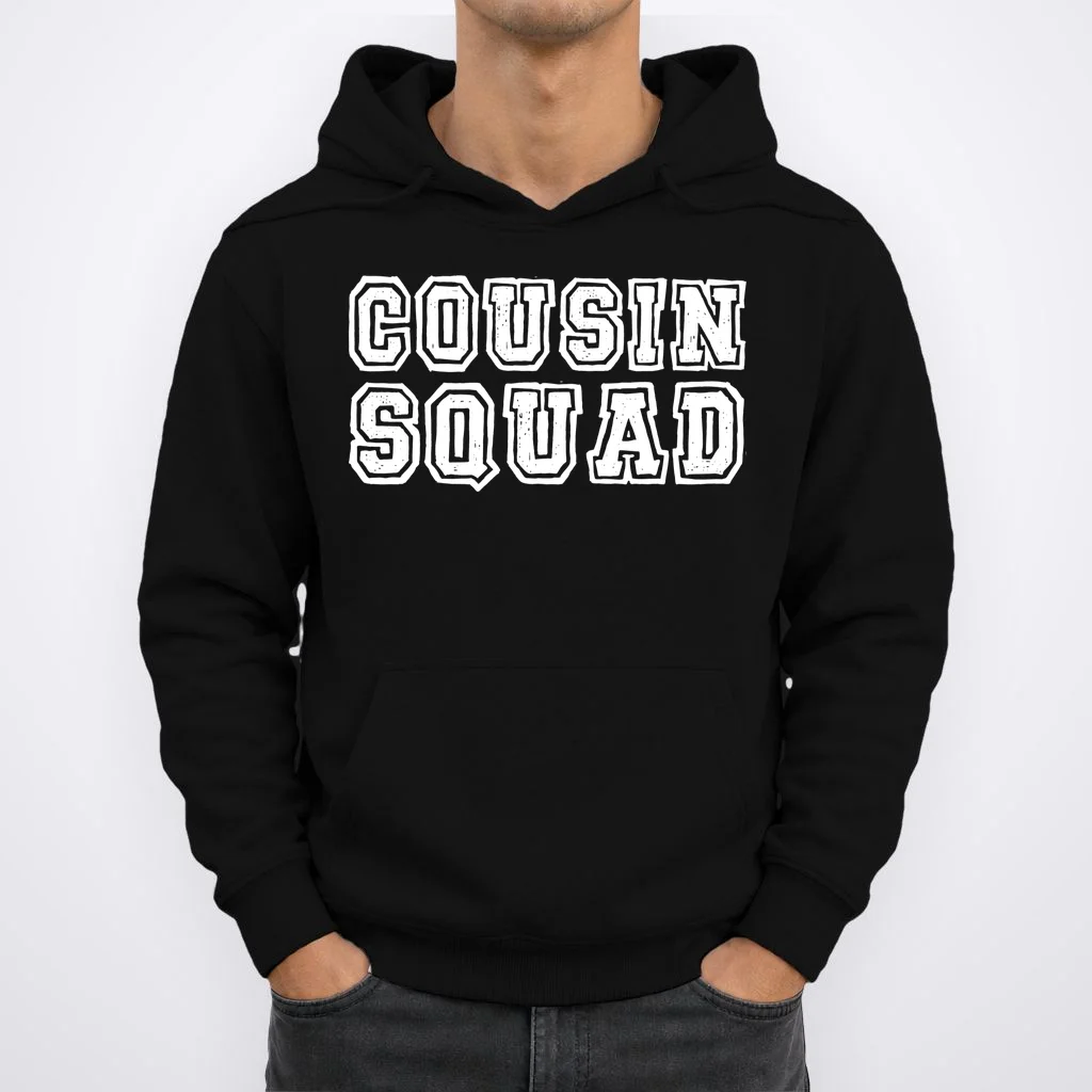 Cousin Squad Custom Name And Number Hoodie - Front 1