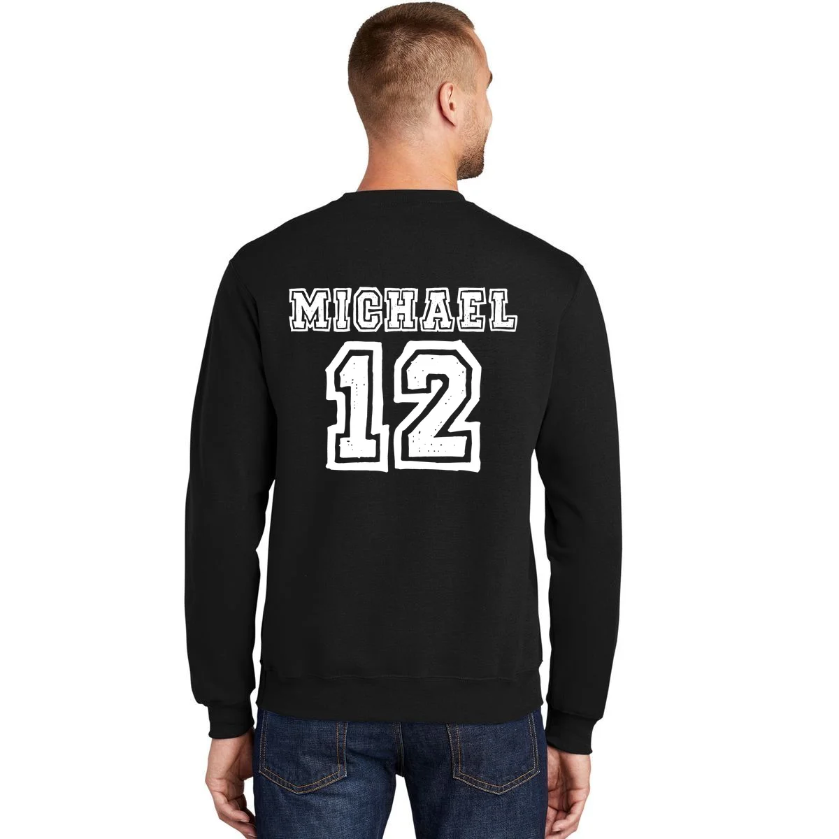 Cousin Squad Custom Name And Number Sweatshirt - Back