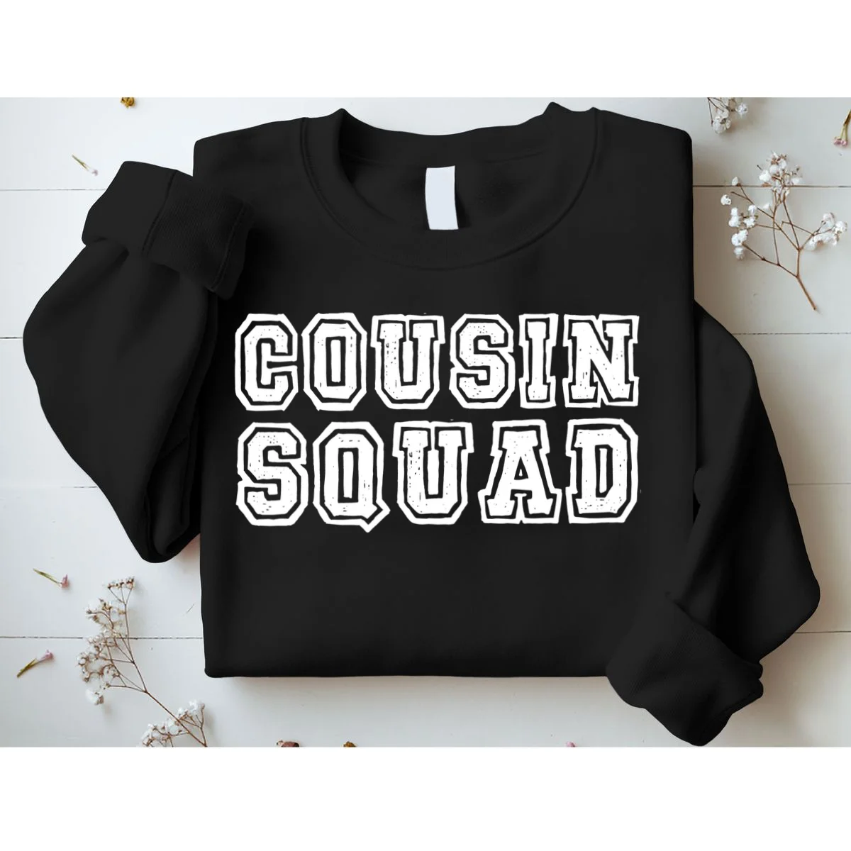 Cousin Squad Custom Name And Number Sweatshirt - Front 1