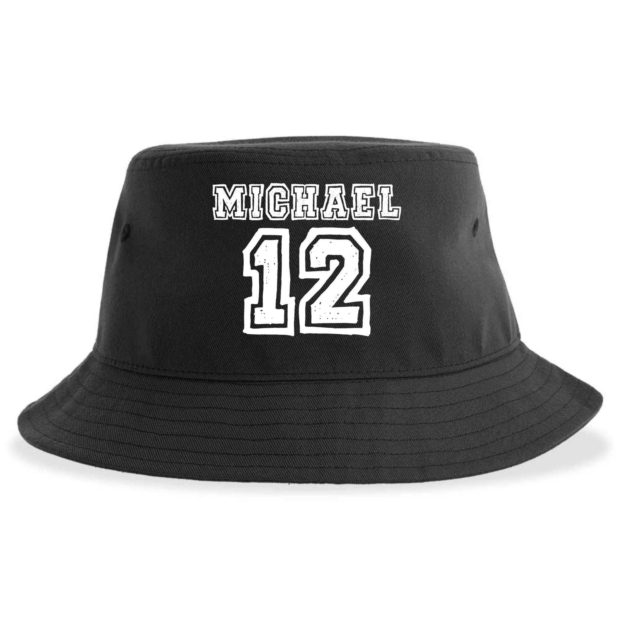 Cousin Squad Custom Name And Number Bucket Hat - Back - Close-up