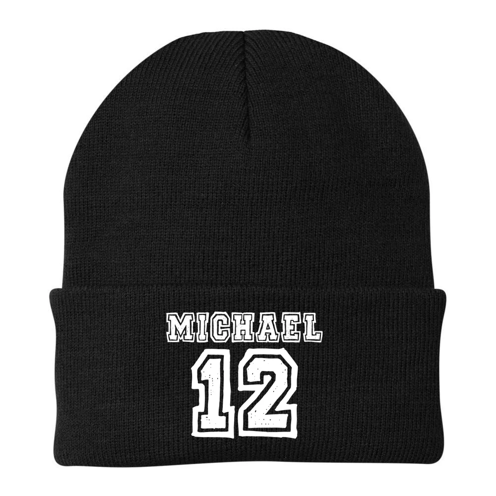 Cousin Squad Custom Name And Number Beanie - Back
