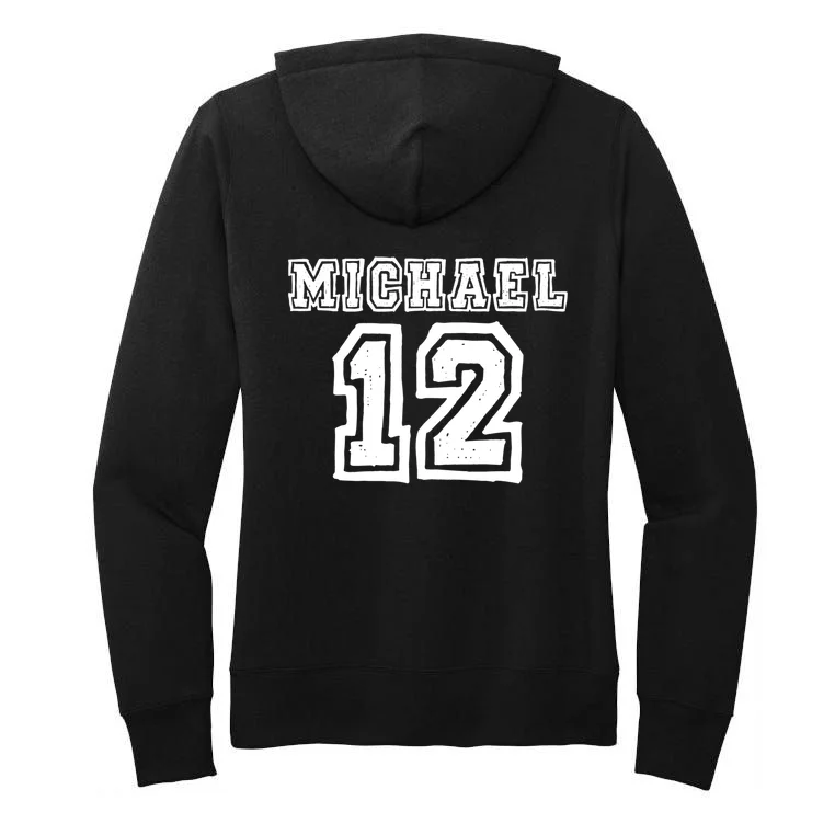 Cousin Squad Custom Name And Number Women's Pullover Hoodie - Back - Close-up