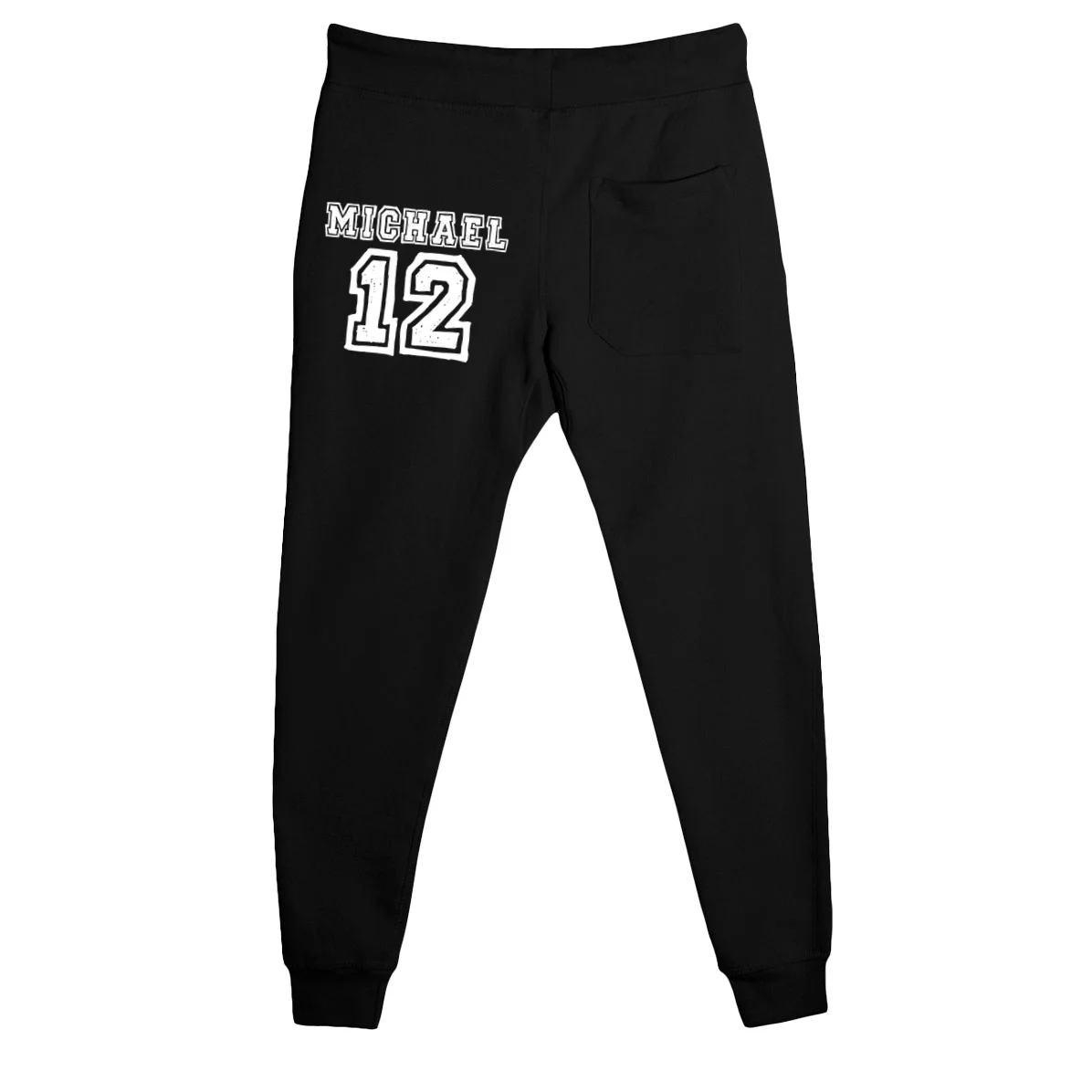 Cousin Squad Custom Name And Number Men's Sweatpants - Back - Close-up