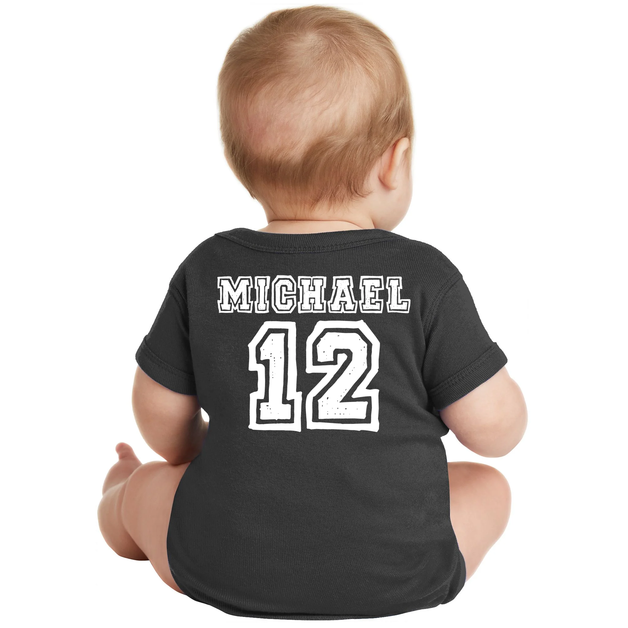 Cousin Squad Custom Name And Number Baby Bodysuit - Back