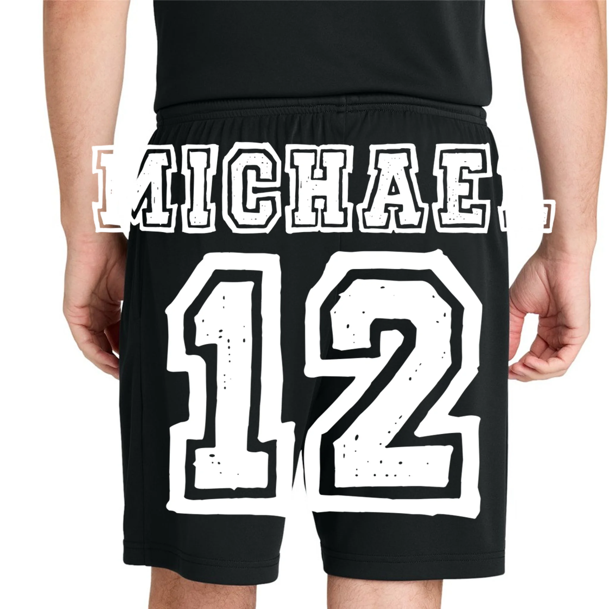 Cousin Squad Custom Name And Number Men's Shorts - Back 1