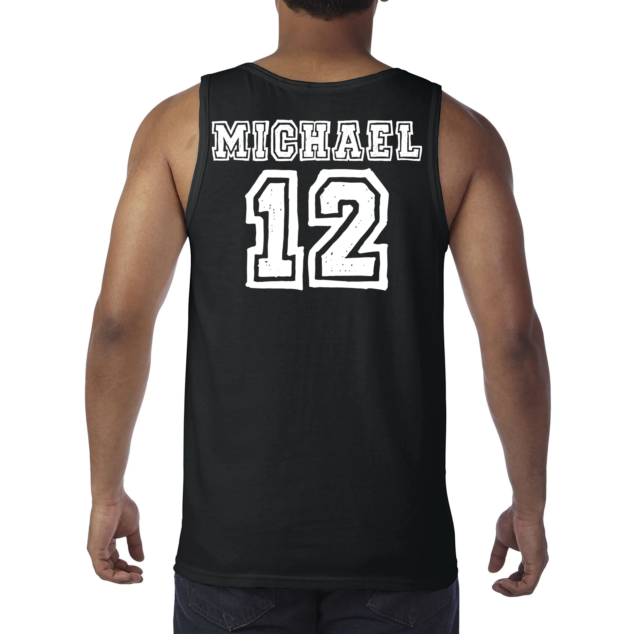 Cousin Squad Custom Name And Number Tank Top - Back