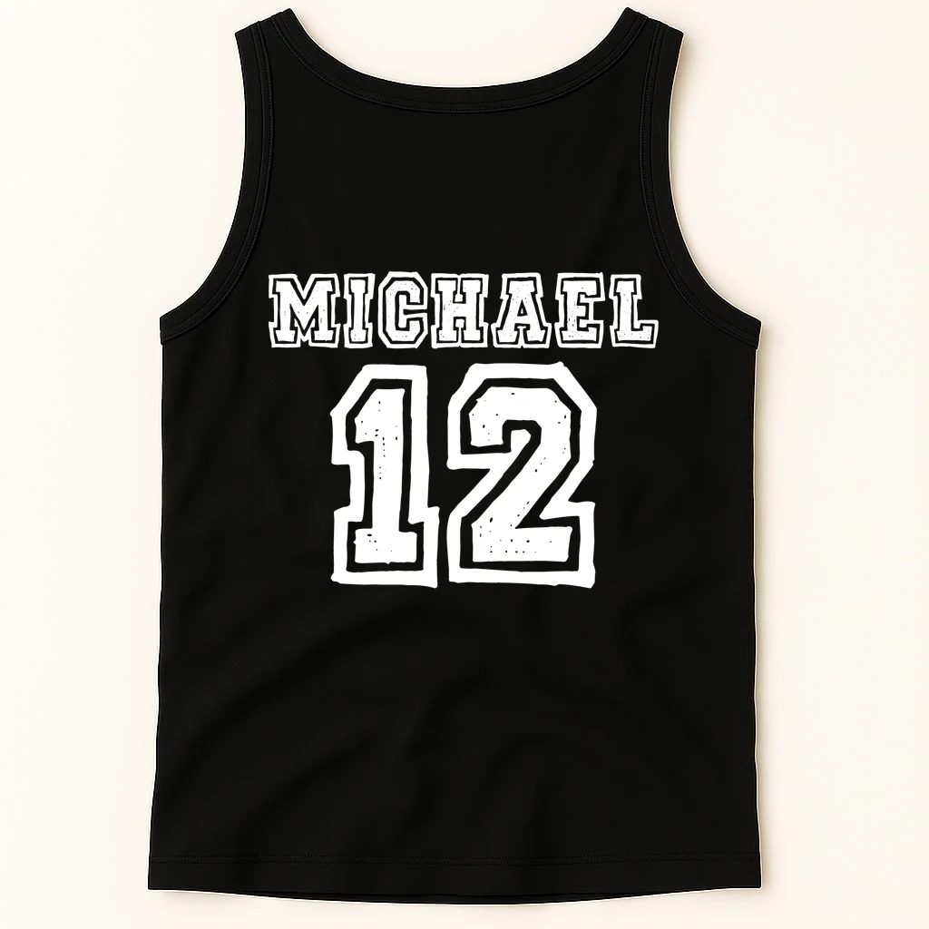Cousin Squad Custom Name And Number Tank Top - Back 1