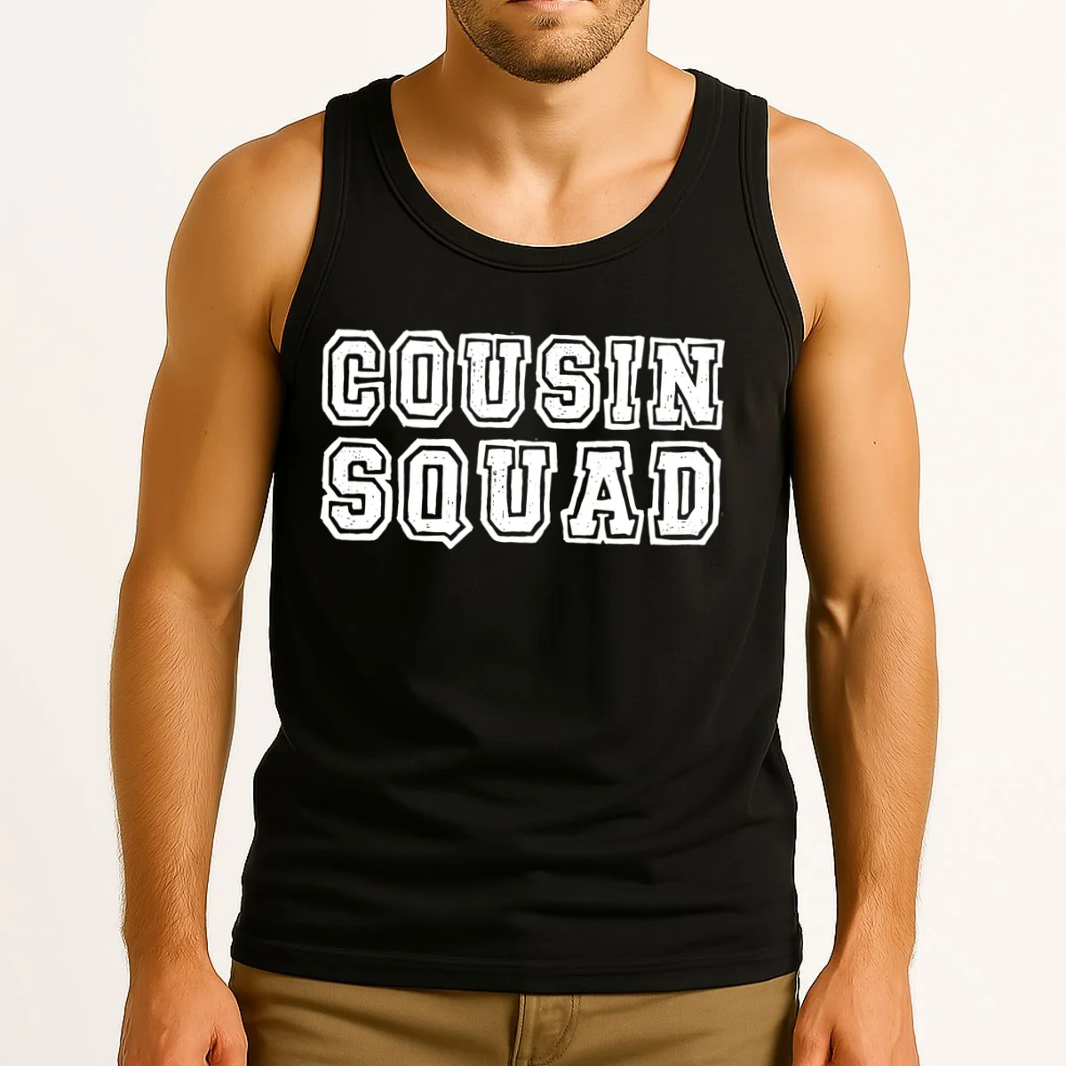 Cousin Squad Custom Name And Number Tank Top - Front 2
