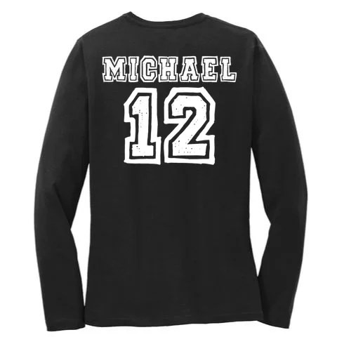 Cousin Squad Custom Name And Number Women's Long Sleeve Shirt - Back - Close-up