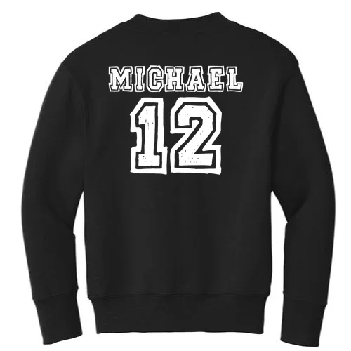 Cousin Squad Custom Name And Number Kids Sweatshirt - Back
