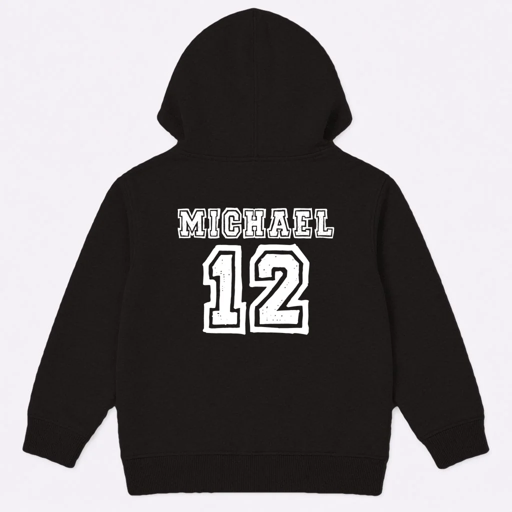 Cousin Squad Custom Name And Number Kids Hoodie - Back