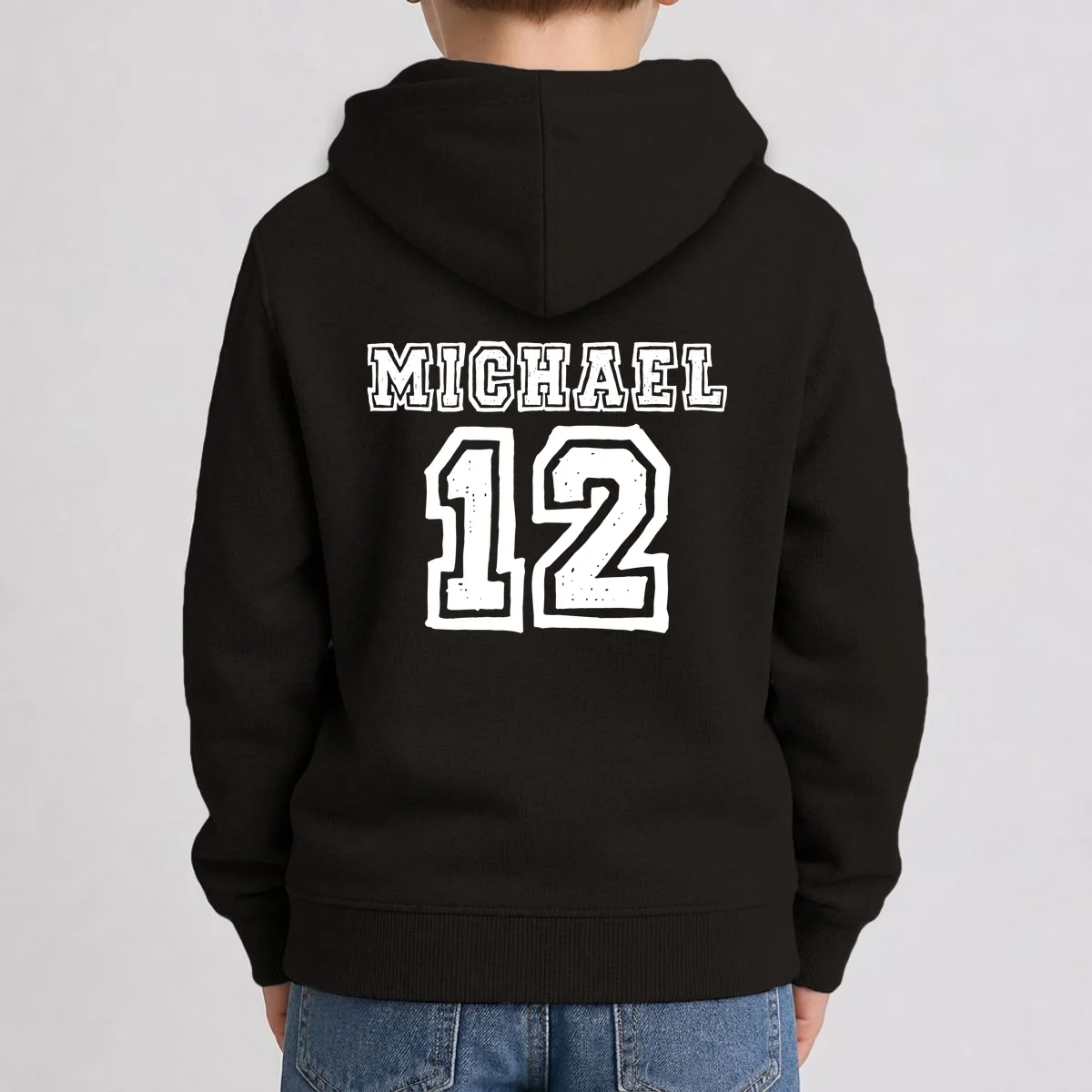 Cousin Squad Custom Name And Number Kids Hoodie - Back 1