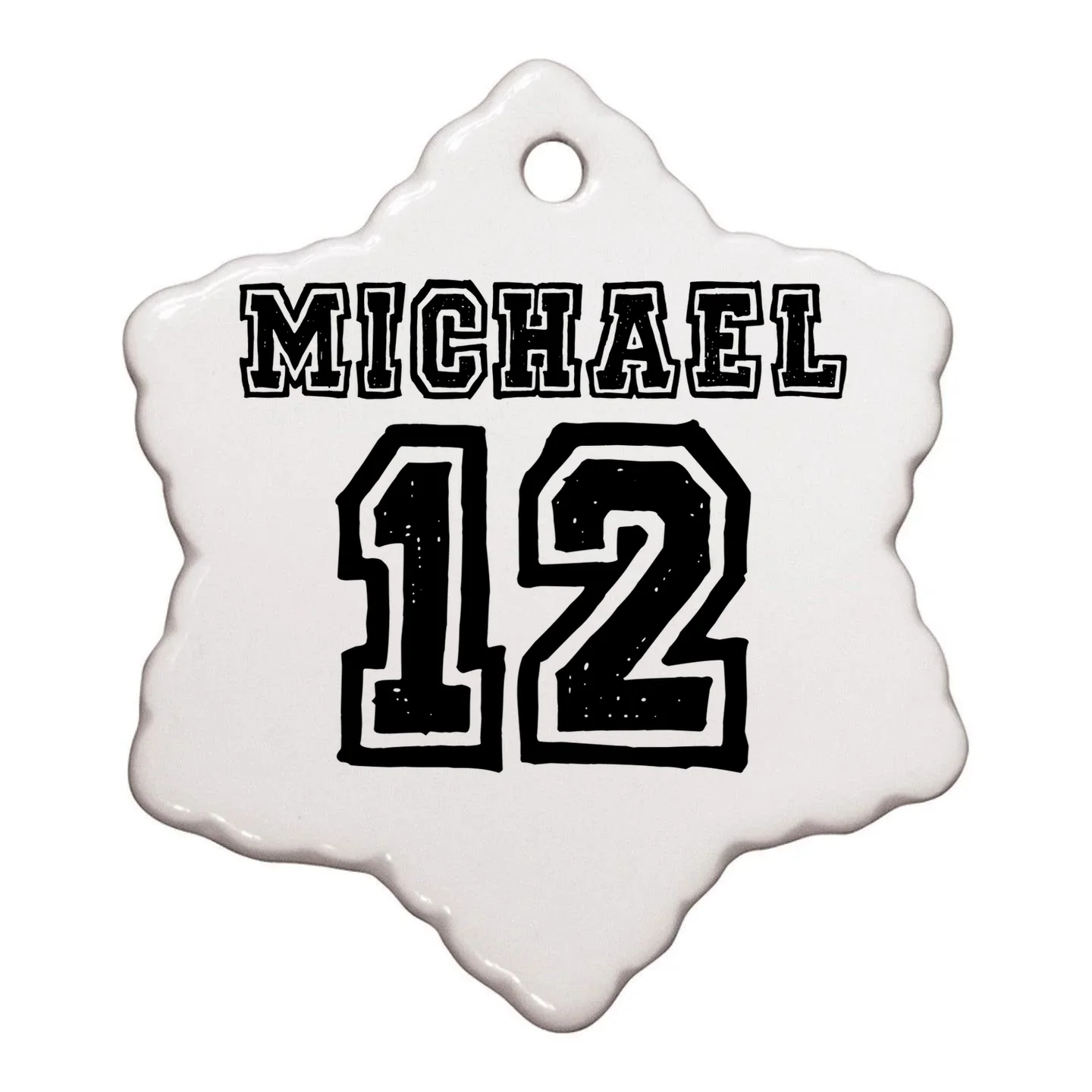 Cousin Squad Custom Name And Number Ornament - Back - Close-up