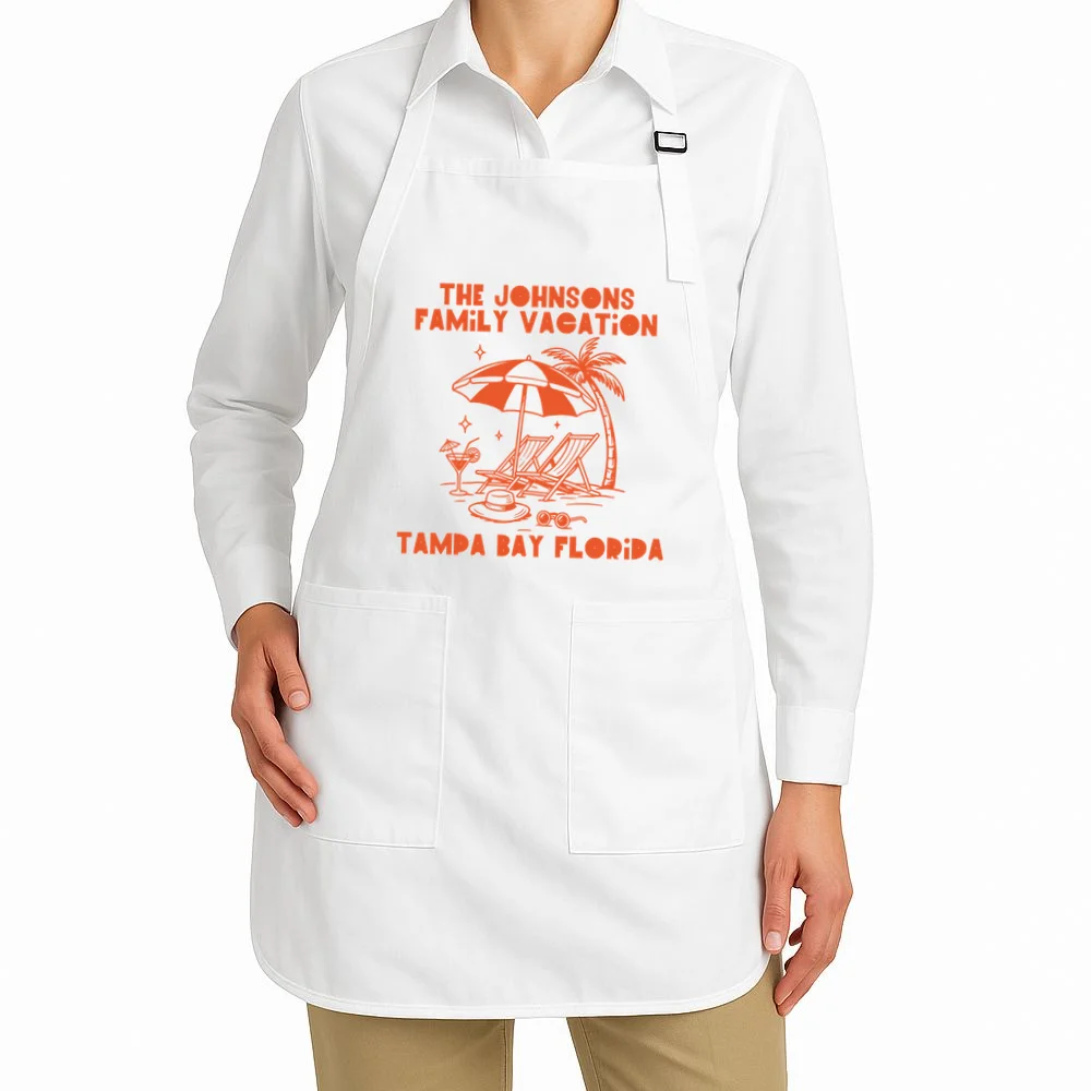Custom Family Vacation Beach Vacation Apron - Front 1