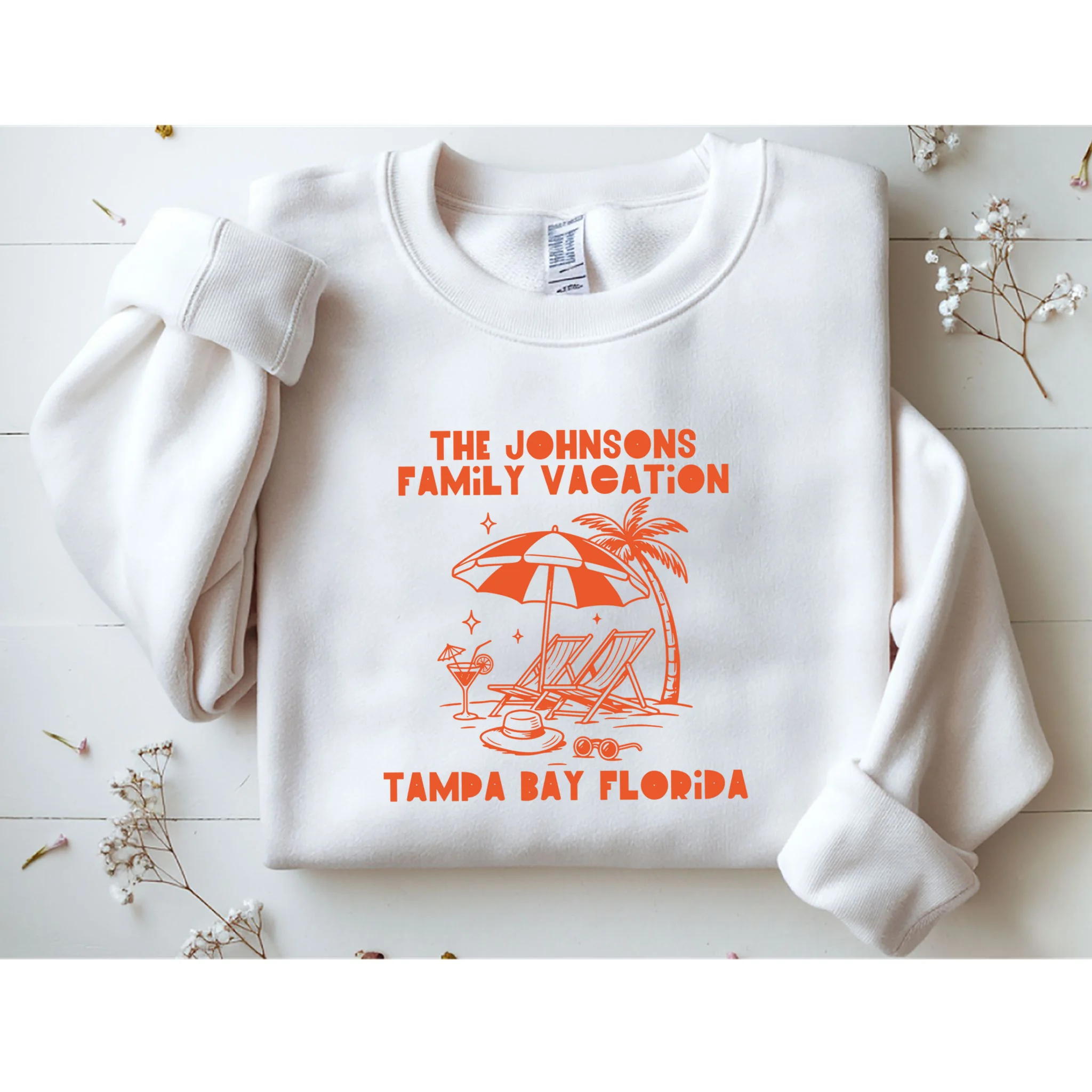 Custom Family Vacation Beach Vacation Men's Sweatshirt - Front 1