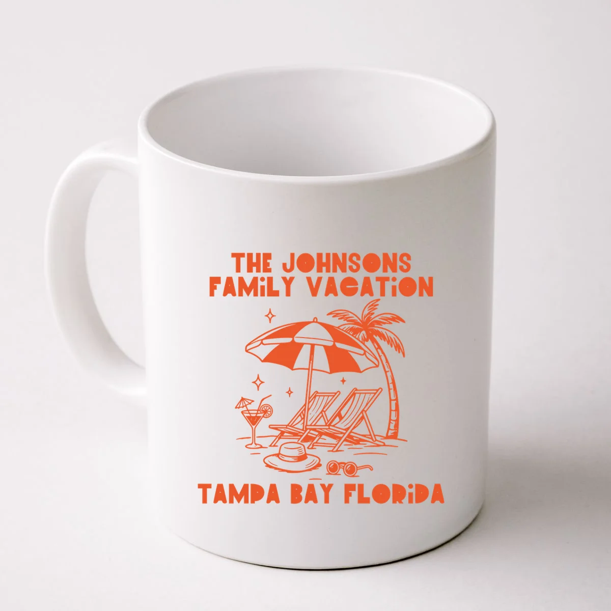 Custom Family Vacation Beach Vacation Mug - Front