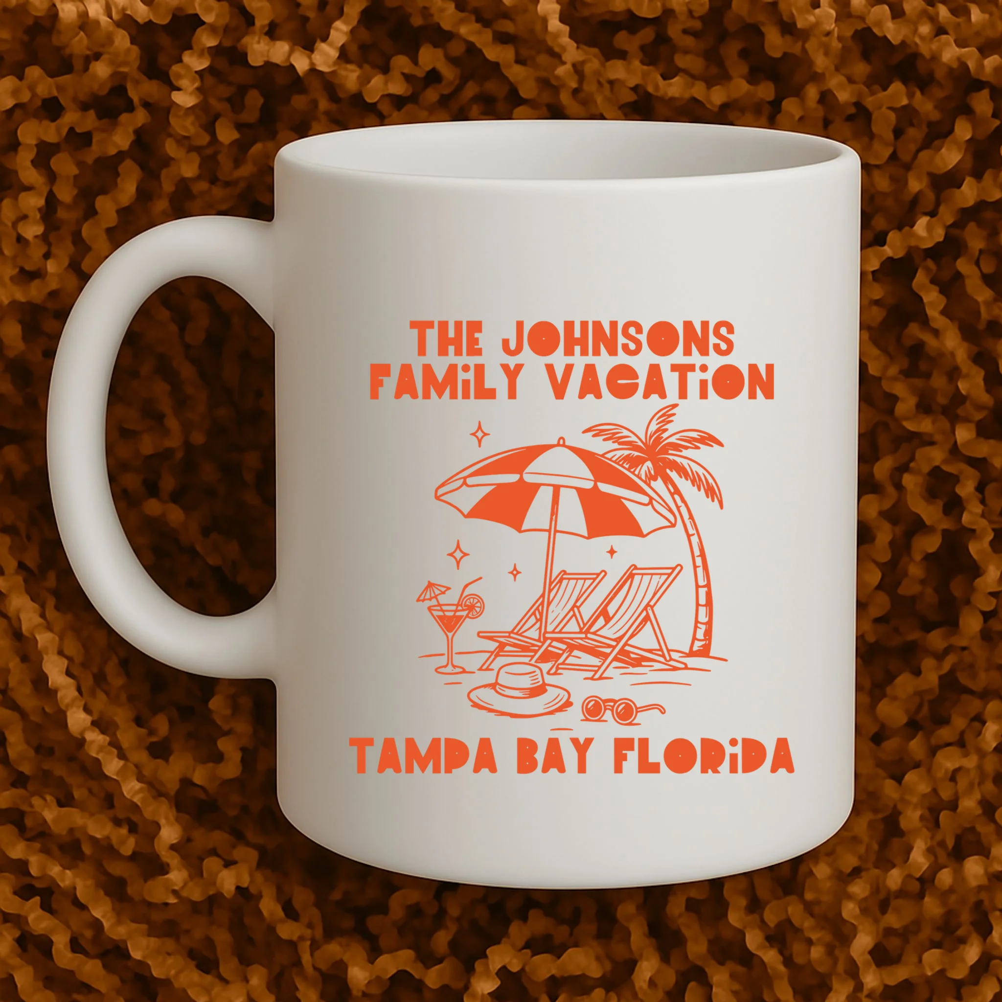 Custom Family Vacation Beach Vacation Mug - Front 1