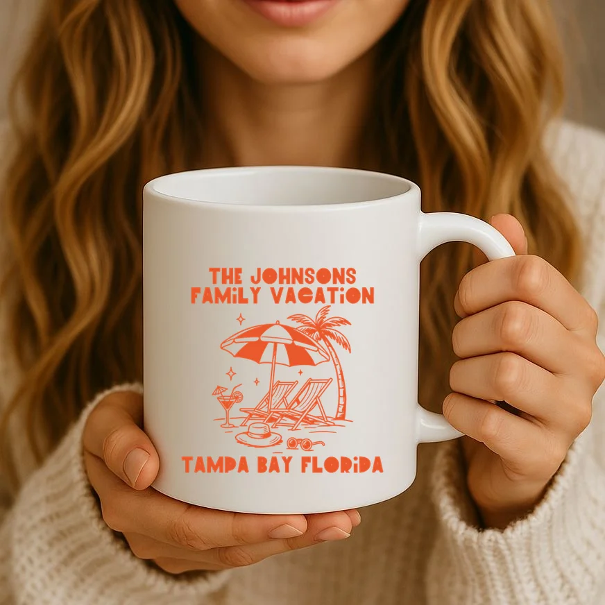 Custom Family Vacation Beach Vacation Mug - Front 2