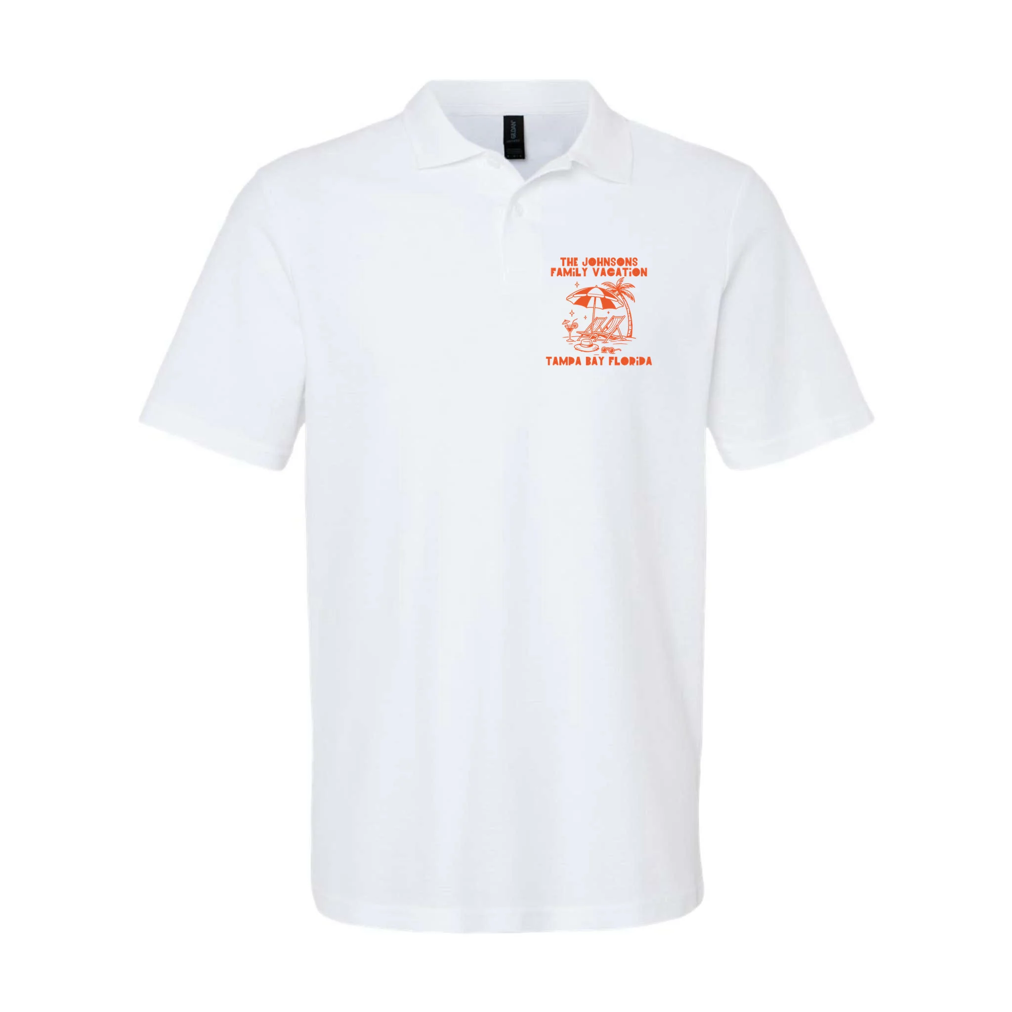 Custom Family Vacation Beach Vacation Men's Polo - Front