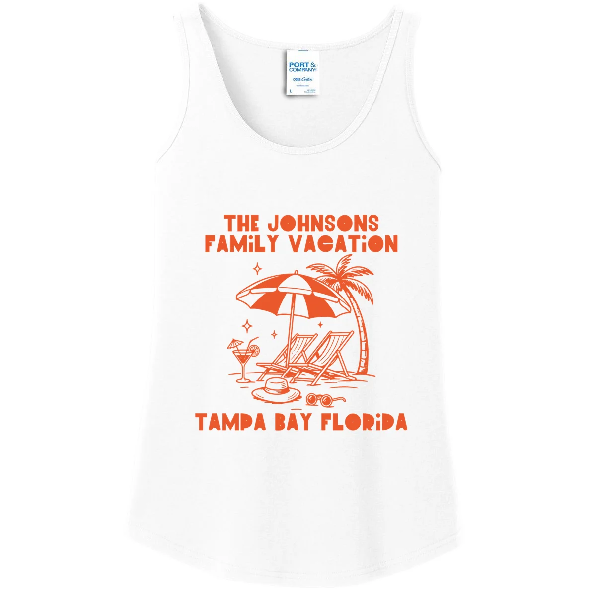 Custom Family Vacation Beach Vacation Women's Tank Top - Front