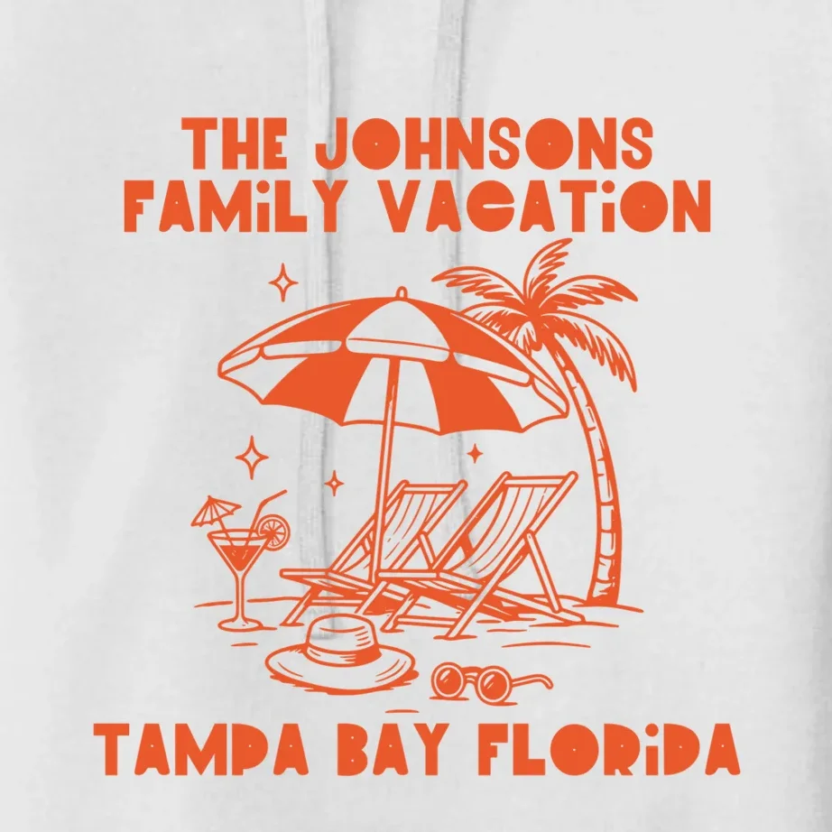 Custom Family Vacation Beach Vacation Women's Pullover Hoodie - Front - Close-up