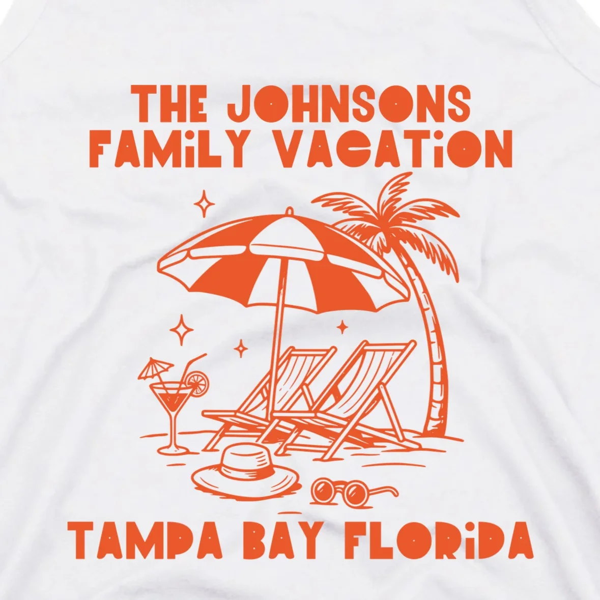 Custom Family Vacation Beach Vacation Men's Tank Top - Front - Close-up