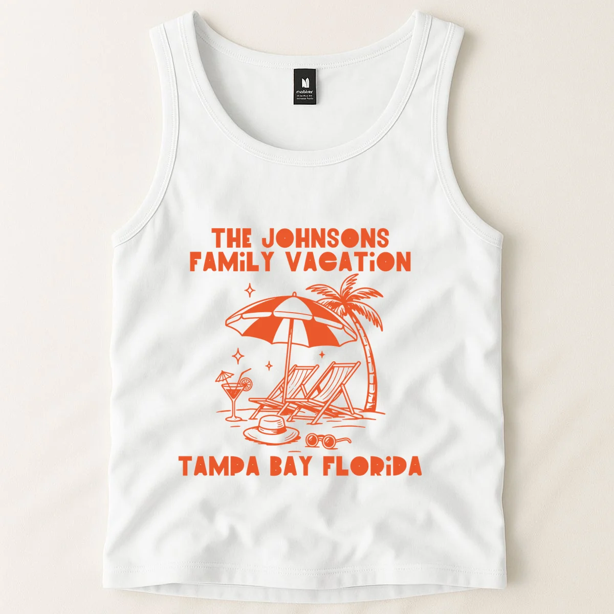 Custom Family Vacation Beach Vacation Men's Tank Top - Front 1