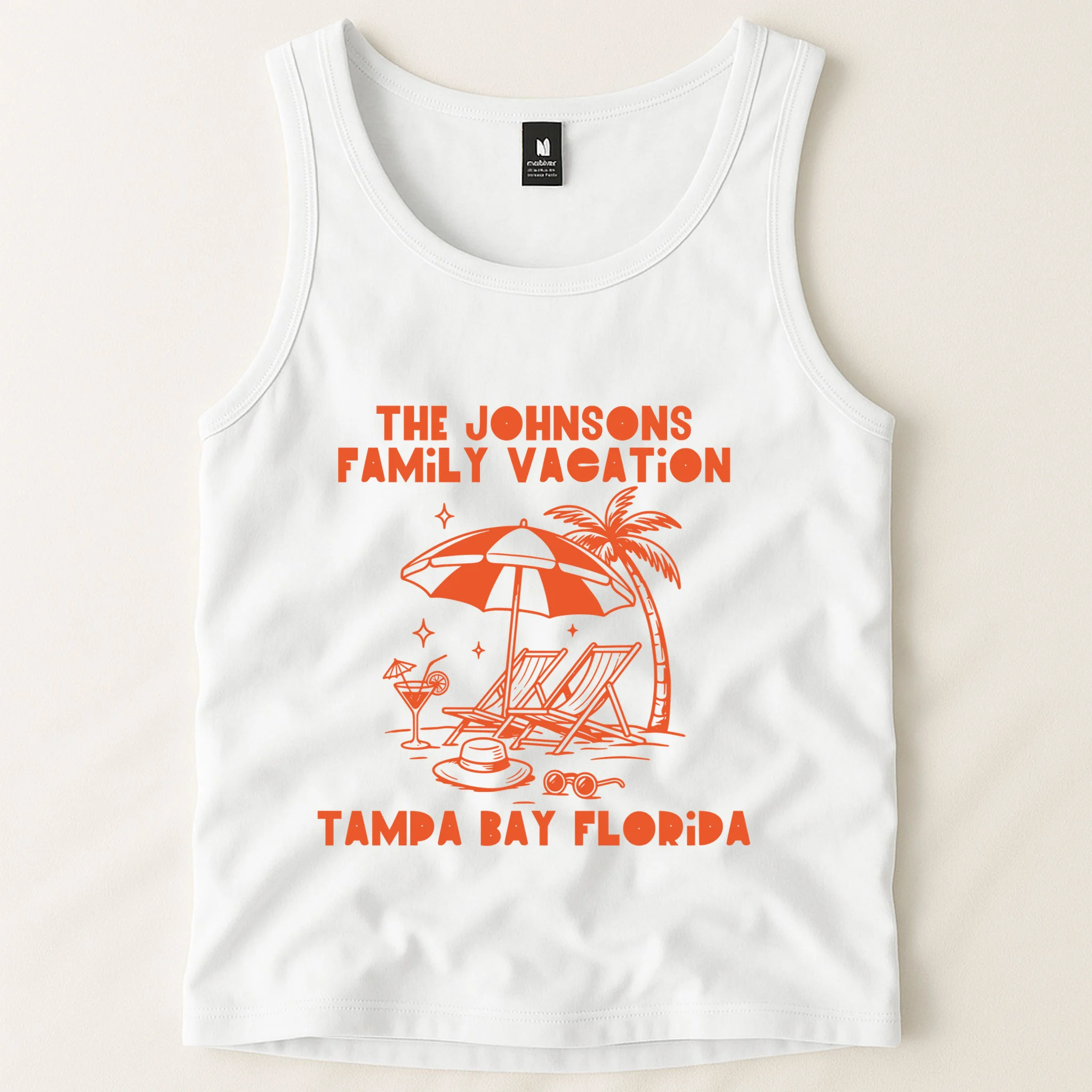 Custom Family Vacation Beach Vacation Men's Tank Top - Front 1