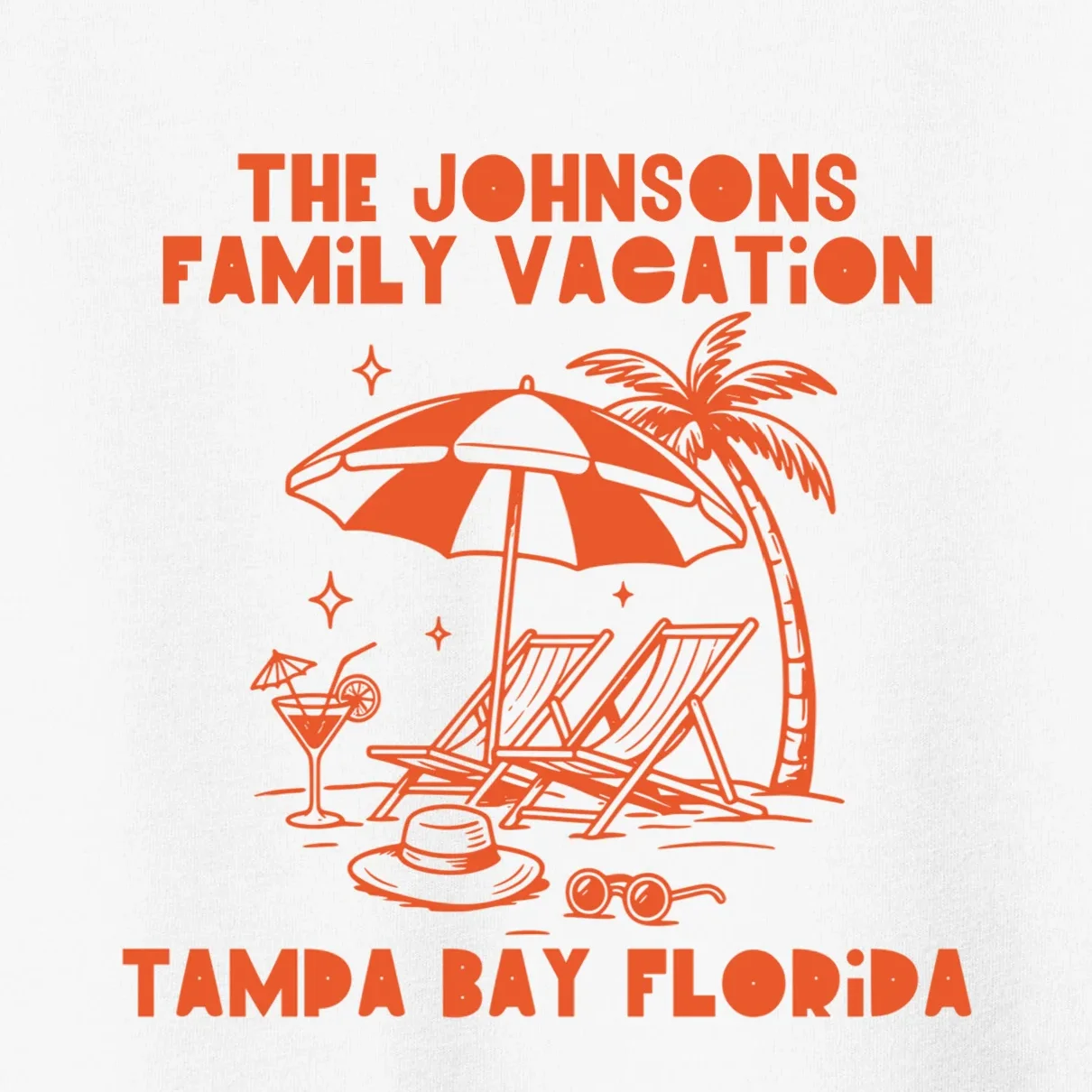 Custom Family Vacation Beach Vacation Toddler T-Shirt - Front - Close-up