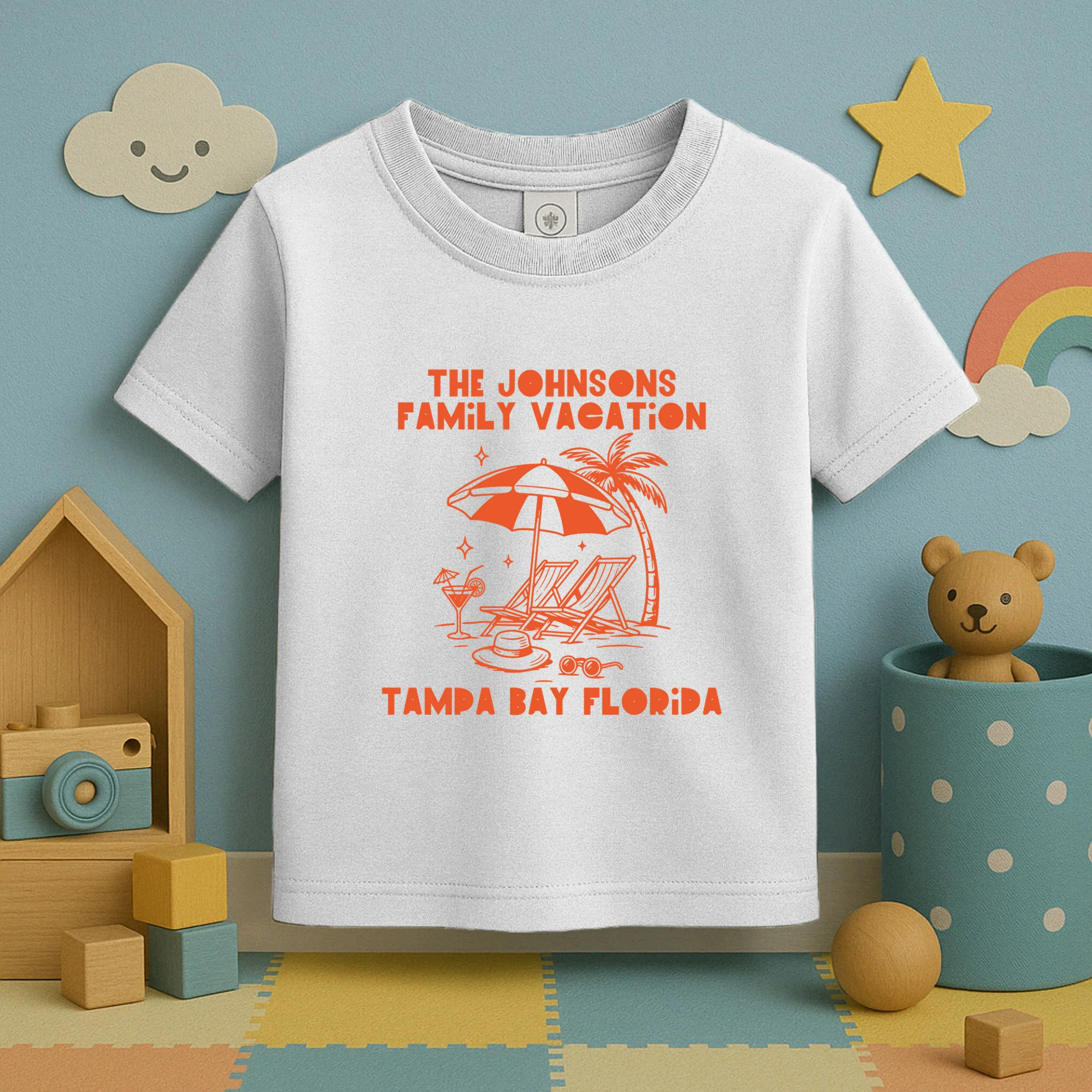 Custom Family Vacation Beach Vacation Toddler T-Shirt - Front 2