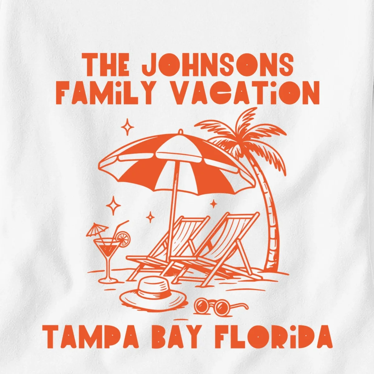 Custom Family Vacation Beach Vacation Women's T-Shirt - Front - Close-up