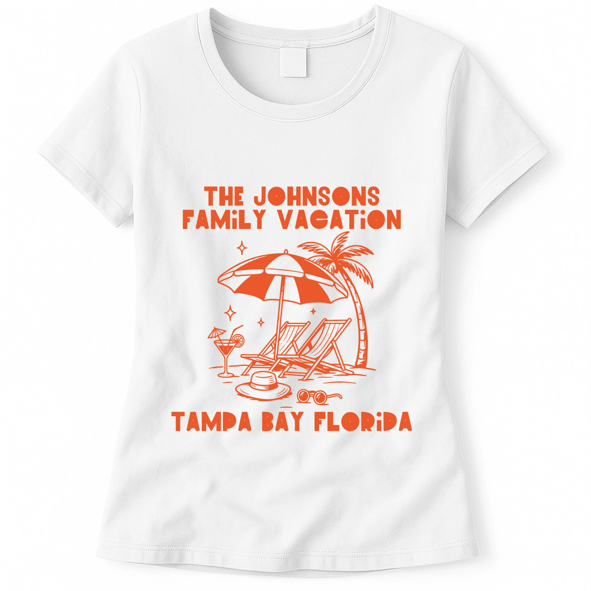 Custom Family Vacation Beach Vacation Women's T-Shirt - Front
