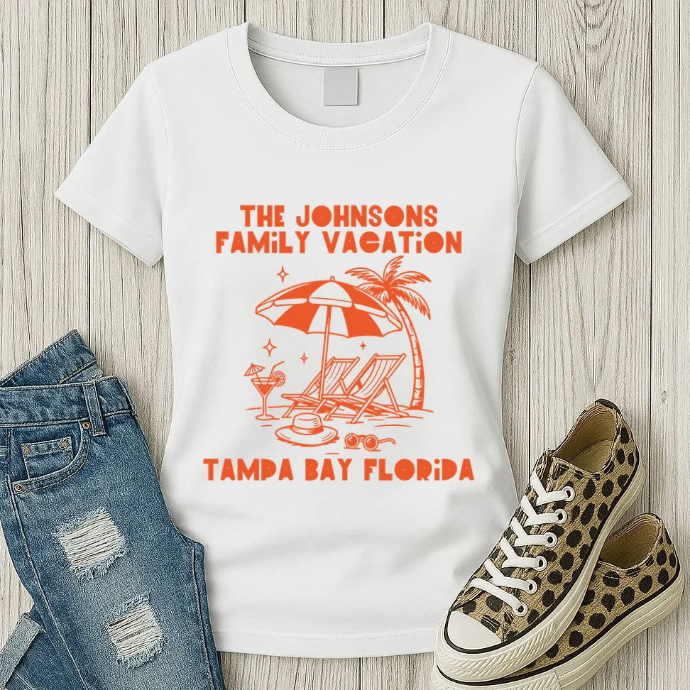 Custom Family Vacation Beach Vacation Women's T-Shirt - Front 2