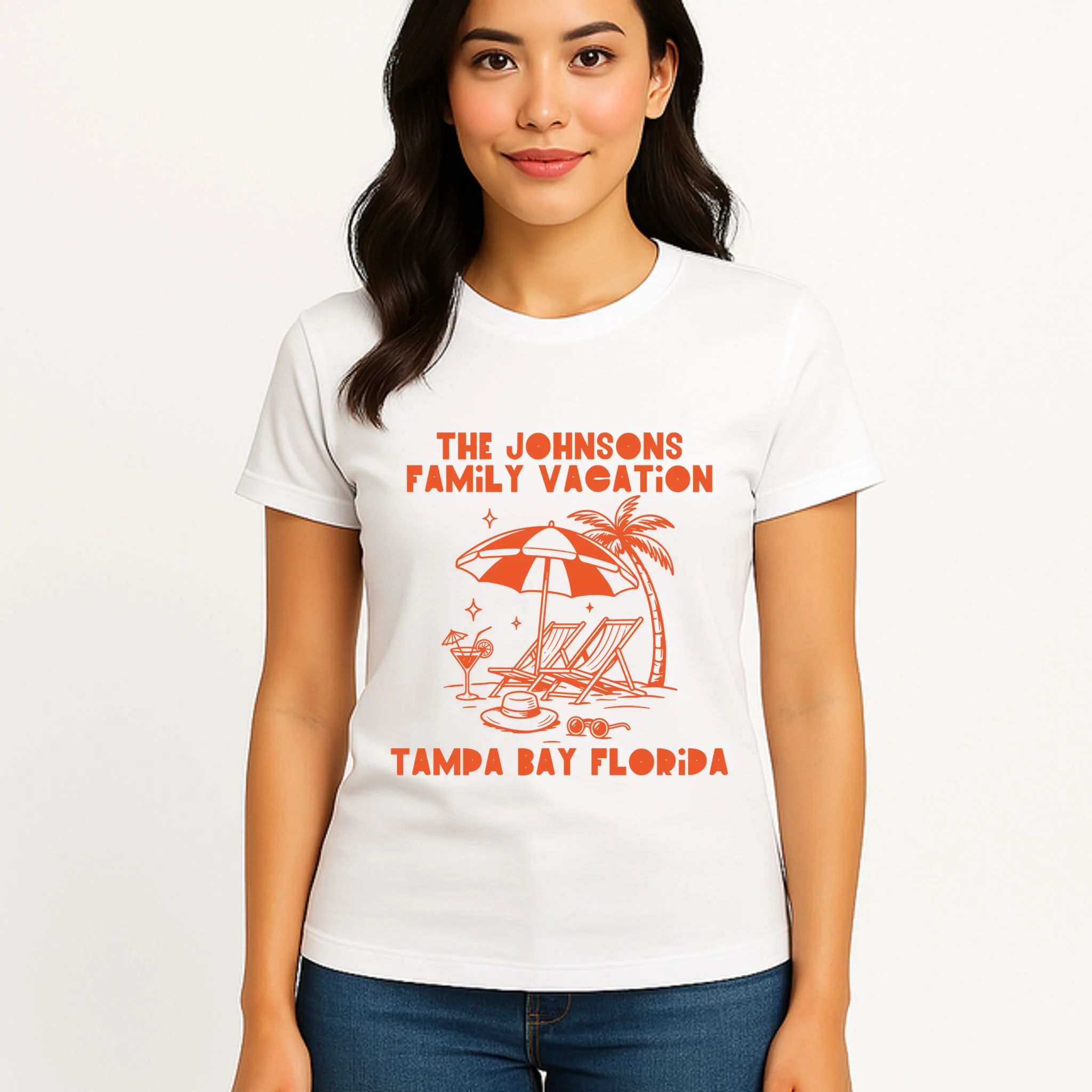 Custom Family Vacation Beach Vacation Women's T-Shirt - Front 3