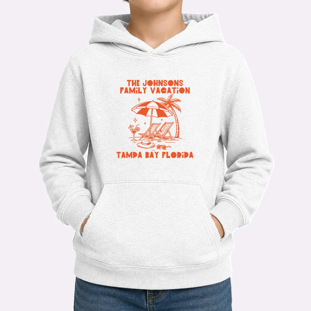 Custom Family Vacation Beach Vacation Kids Hoodie - Front 1